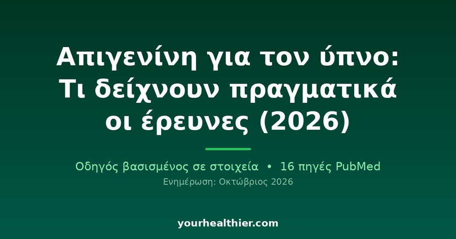 Απιγενίνη για τον ύπνο: Τι δείχνουν πραγματικά οι έρευνες (2026)
