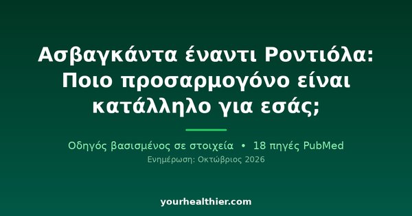 Ασβαγκάντα έναντι Ροντιόλα: Ποιο προσαρμογόνο είναι κατάλληλο για εσάς;