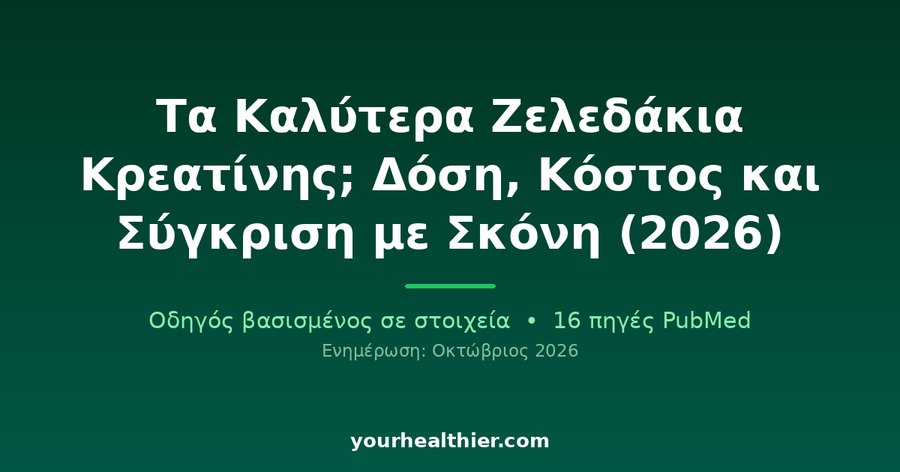 Τα Καλύτερα Ζελεδάκια Κρεατίνης; Δόση, Κόστος και Σύγκριση με Σκόνη (2026)