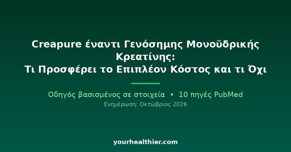 Creapure έναντι Γενόσημης Μονοϋδρικής Κρεατίνης: Τι Προσφέρει το Επιπλέον Κόστος και τι Όχι