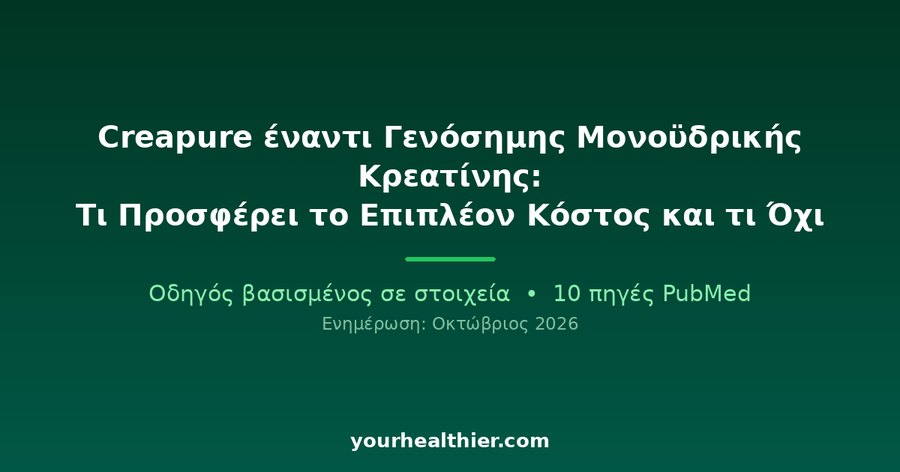 Creapure έναντι Γενόσημης Μονοϋδρικής Κρεατίνης: Τι Προσφέρει το Επιπλέον Κόστος και τι Όχι