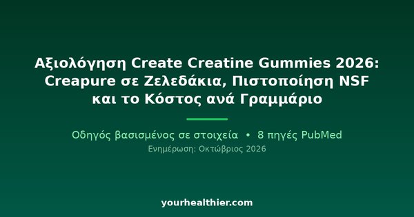 Αξιολόγηση Create Creatine Gummies 2026: Creapure σε Ζελεδάκια, Πιστοποίηση NSF και το Κόστος ανά Γραμμάριο