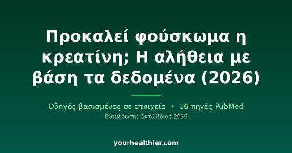 Προκαλεί φούσκωμα η κρεατίνη; Η αλήθεια με βάση τα δεδομένα (2026)