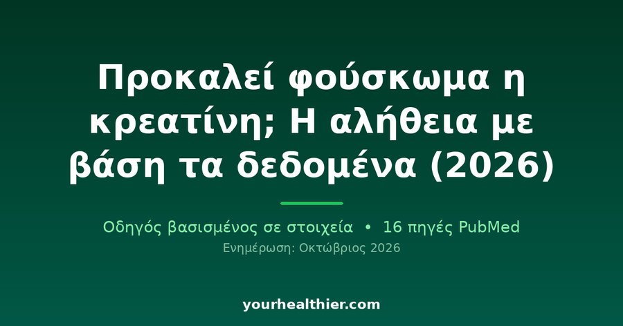 Προκαλεί φούσκωμα η κρεατίνη; Η αλήθεια με βάση τα δεδομένα (2026)