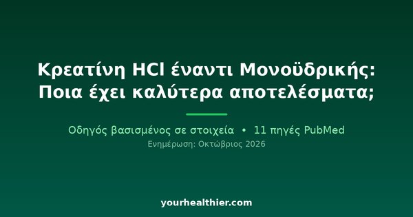 Κρεατίνη HCl έναντι Μονοϋδρικής: Ποια έχει καλύτερα αποτελέσματα;