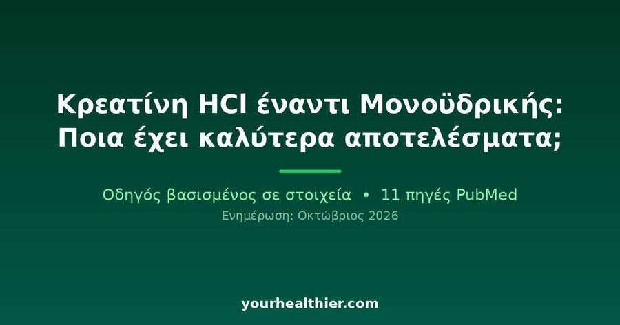 Κρεατίνη HCl έναντι Μονοϋδρικής: Ποια έχει καλύτερα αποτελέσματα;