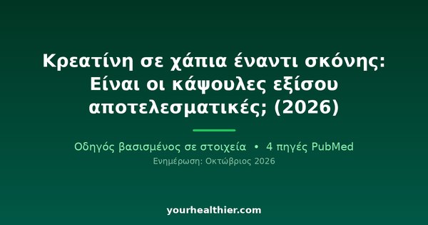 Κρεατίνη σε χάπια έναντι σκόνης: Είναι οι κάψουλες εξίσου αποτελεσματικές; (2026)
