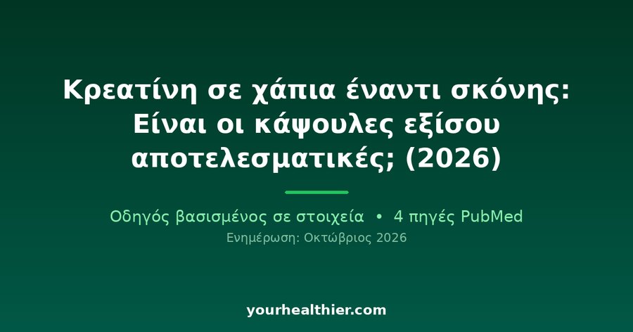 Κρεατίνη σε χάπια έναντι σκόνης: Είναι οι κάψουλες εξίσου αποτελεσματικές; (2026)