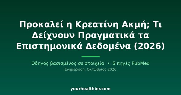 Προκαλεί η Κρεατίνη Ακμή; Τι Δείχνουν Πραγματικά τα Επιστημονικά Δεδομένα (2026)