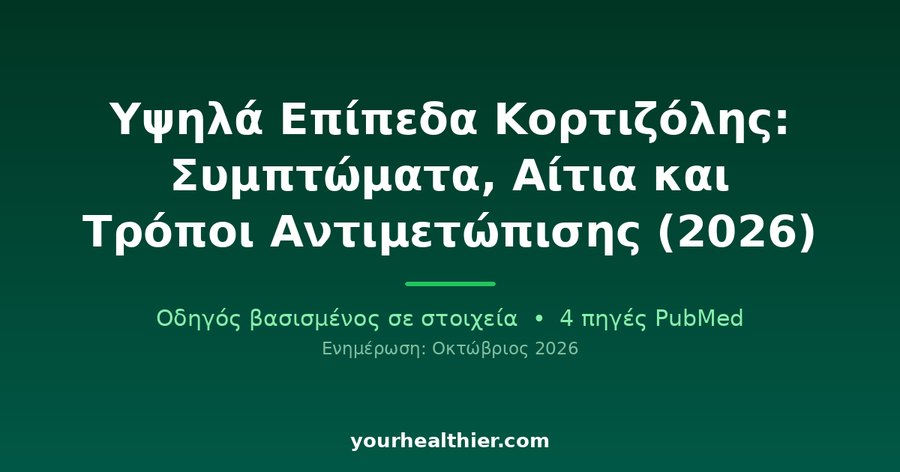 Υψηλά Επίπεδα Κορτιζόλης: Συμπτώματα, Αίτια και Τρόποι Αντιμετώπισης (2026)