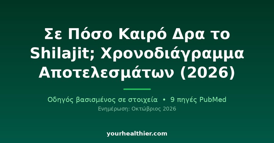 Σε Πόσο Καιρό Δρα το Shilajit; Χρονοδιάγραμμα Αποτελεσμάτων (2026)