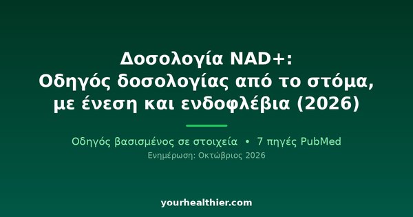 Δοσολογία NAD+: Οδηγός δοσολογίας από το στόμα, με ένεση και ενδοφλέβια (2026)