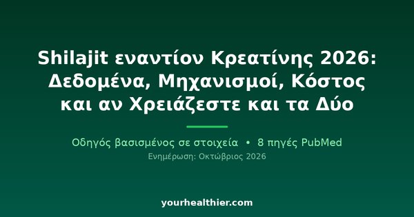 Shilajit εναντίον Κρεατίνης 2026: Δεδομένα, Μηχανισμοί, Κόστος και αν Χρειάζεστε και τα Δύο