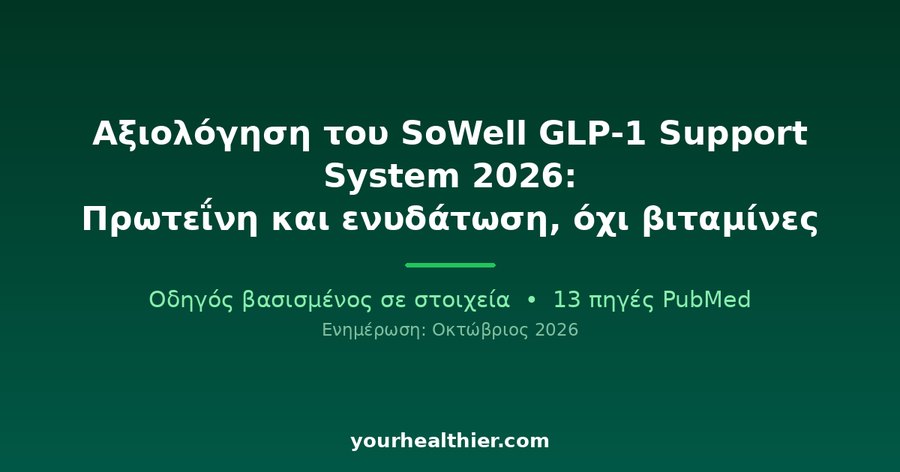 Αξιολόγηση του SoWell GLP-1 Support System 2026: Πρωτεΐνη και ενυδάτωση, όχι βιταμίνες