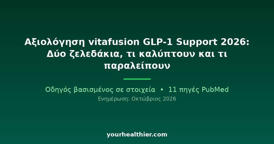 Αξιολόγηση vitafusion GLP-1 Support 2026: Δύο ζελεδάκια, τι καλύπτουν και τι παραλείπουν