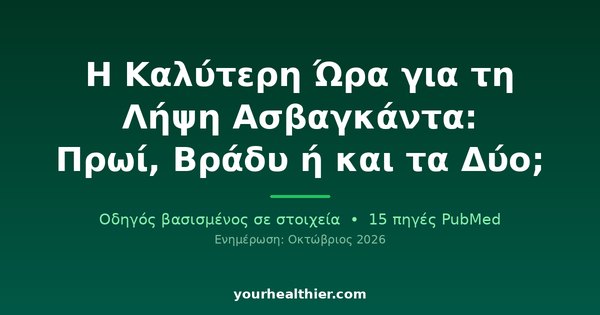 Η Καλύτερη Ώρα για τη Λήψη Ασβαγκάντα: Πρωί, Βράδυ ή και τα Δύο;